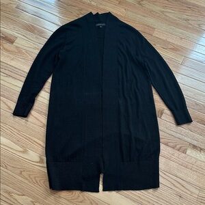 Banana Republic Luxurious Linen Blend Long Black Cardigan